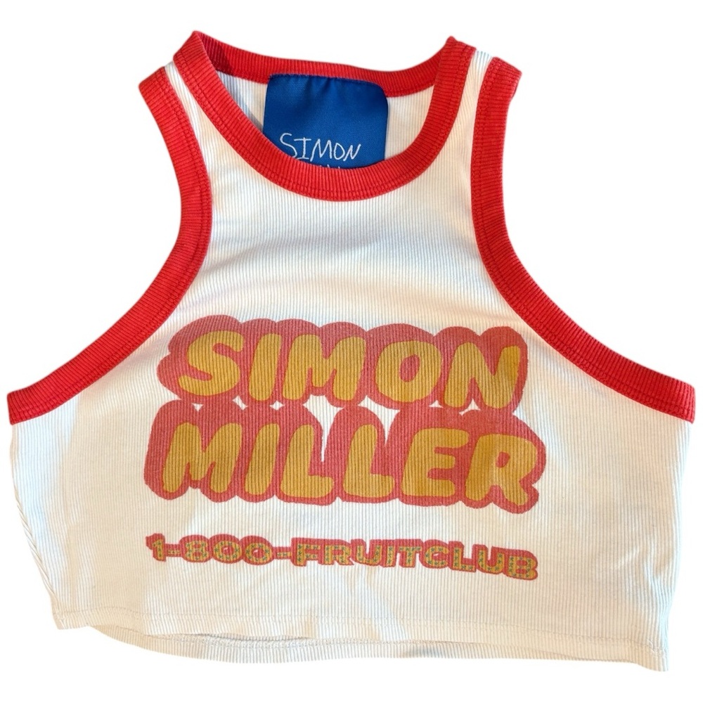 Simon Miller "1-800-FRUITCLUB" Cropped Dibby Tank Size Small